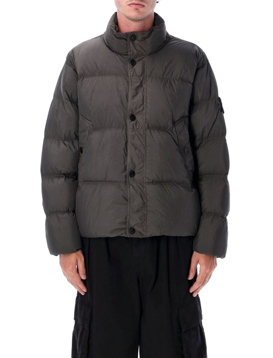 Stone Island Daunenjacke mit Crinkle-Effekt