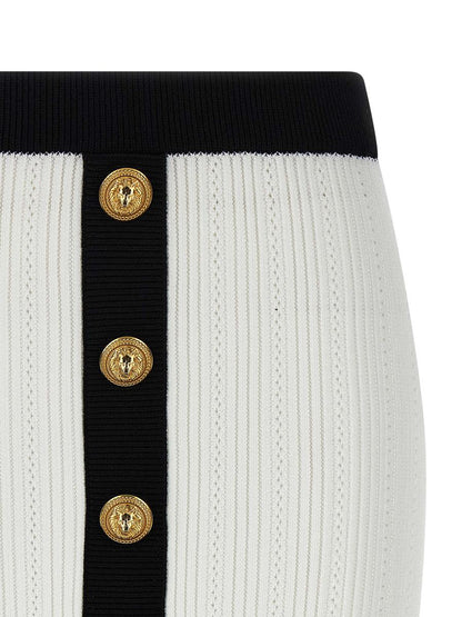 Balmain zweifarbiger Minirock