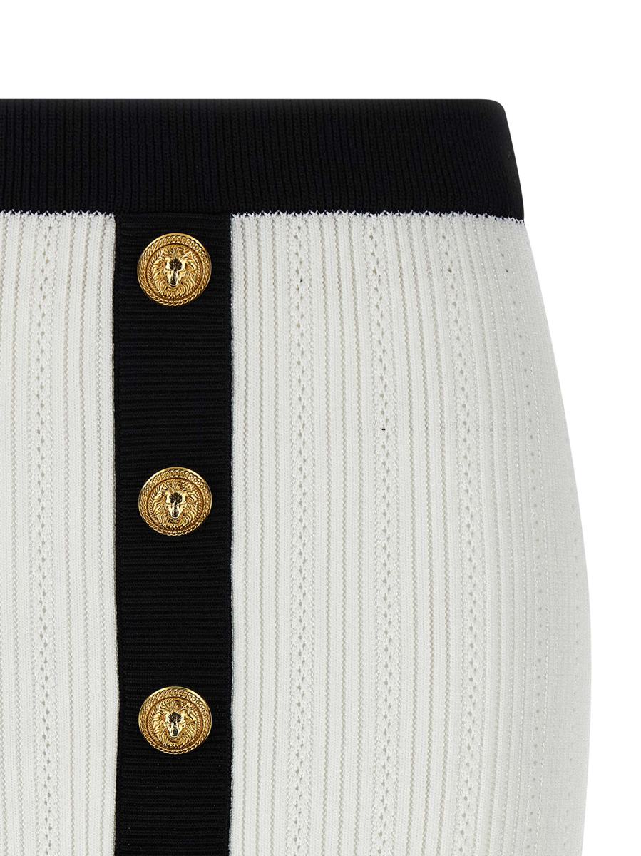 Balmain zweifarbiger Minirock