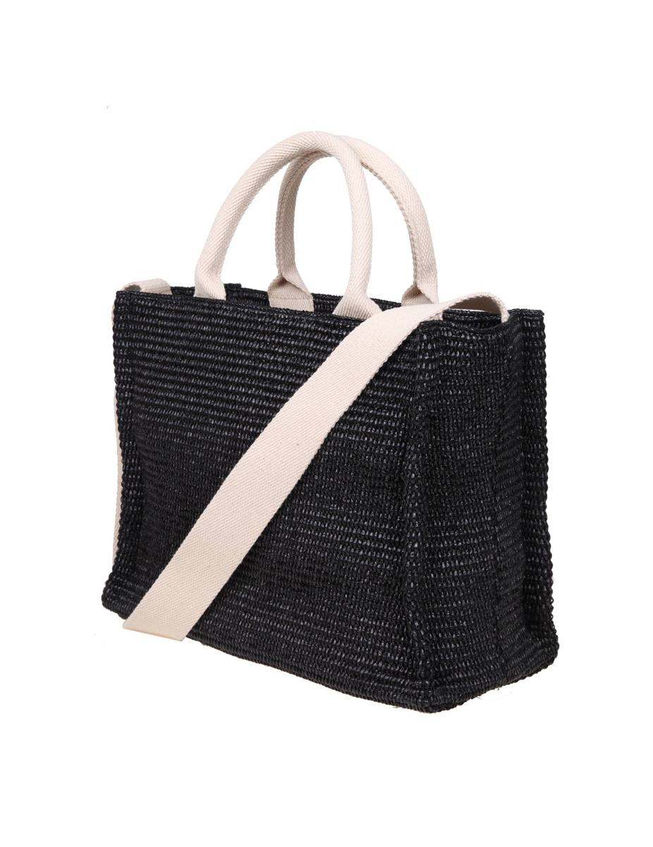 Marni Handtasche aus Stoff mit Raffia-Effekt