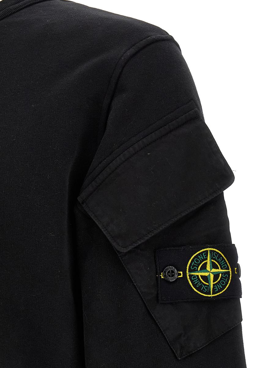 Sweatshirt mit Logo-Aufnäher von Stone Island