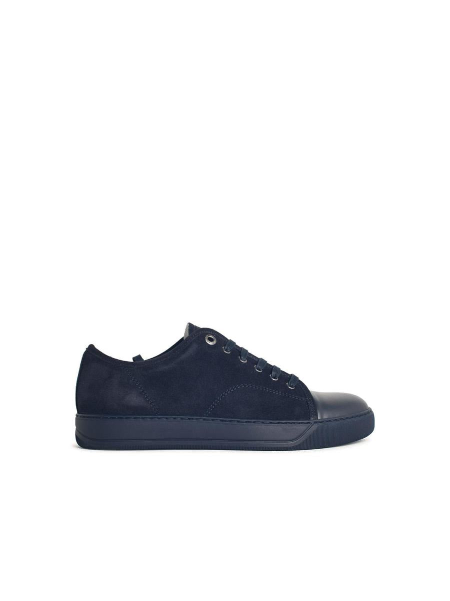 Lanvin „Ddb1“ Marineblaue Ledersneakers in Schwarz