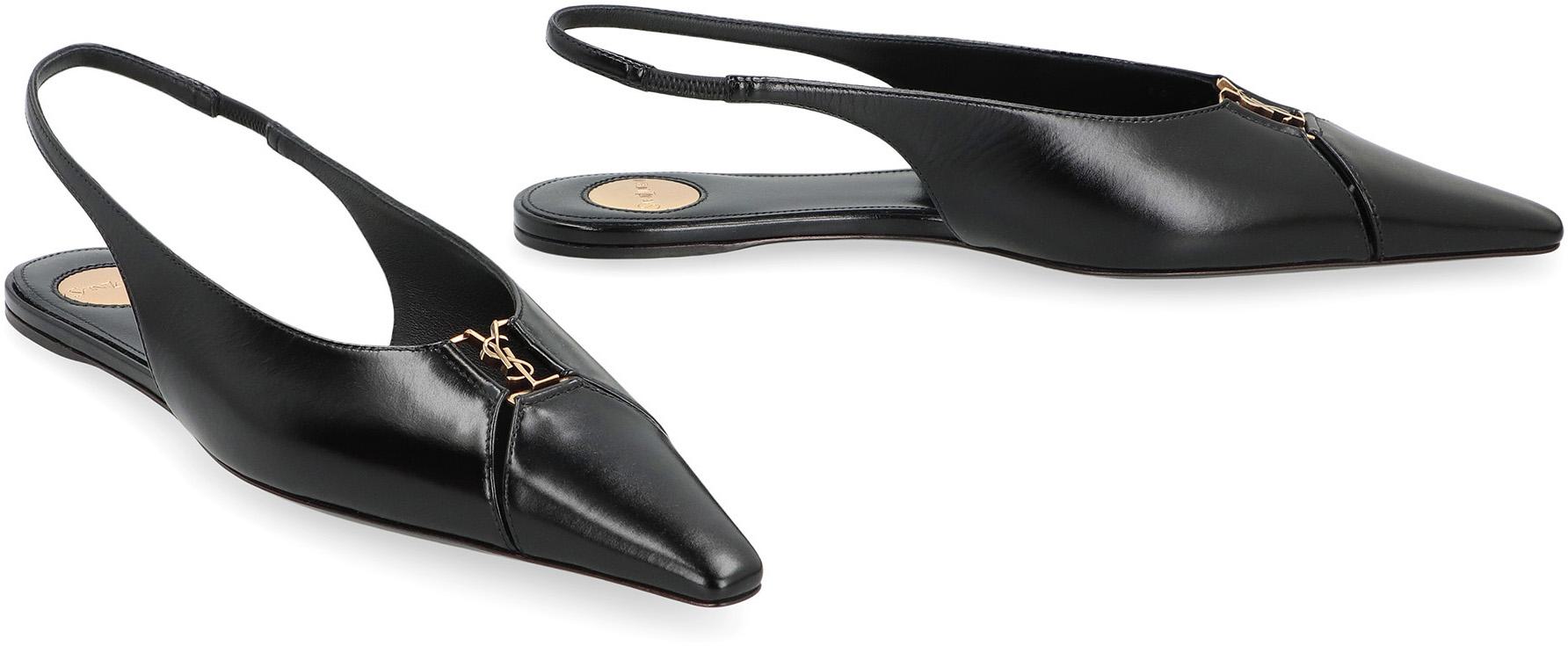 Saint Laurent Babylone Slingback-Ballerinas mit spitzer Zehenpartie