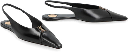Saint Laurent Babylone Slingback-Ballerinas mit spitzer Zehenpartie