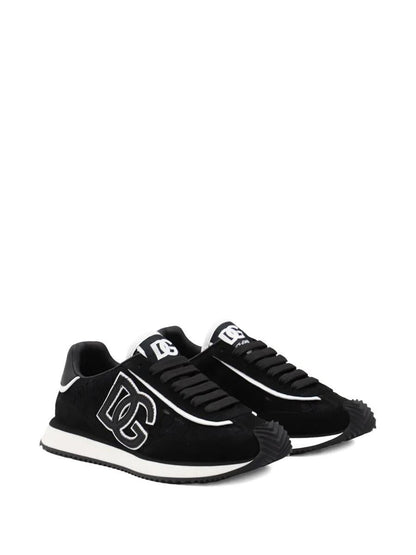 Dolce &amp; Gabbana Dg Cushion Sneakers aus Wildleder mit Spitzendetails