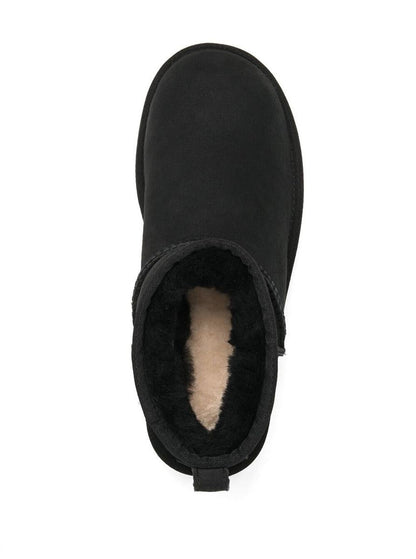 Schwarze „Ultra Mini“-Stiefel aus Wildleder für Damen