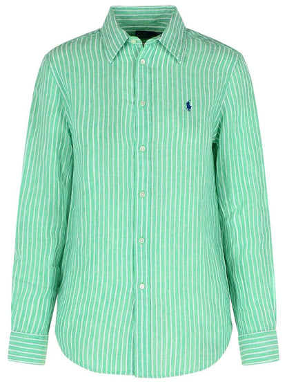 Grünes Leinenhemd von Polo Ralph Lauren