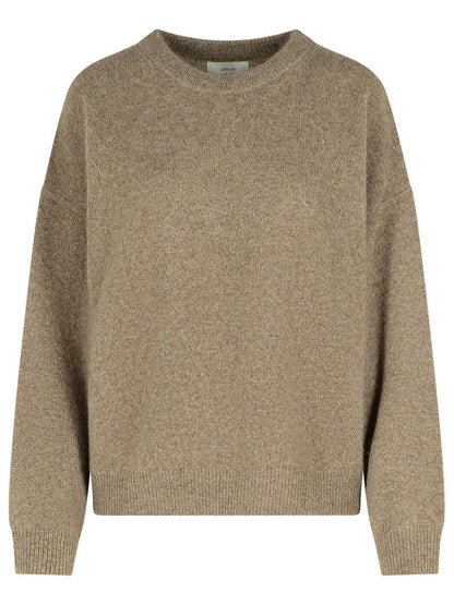Loulou Studio – Melange-Pullover aus aschfarbener Wollmischung