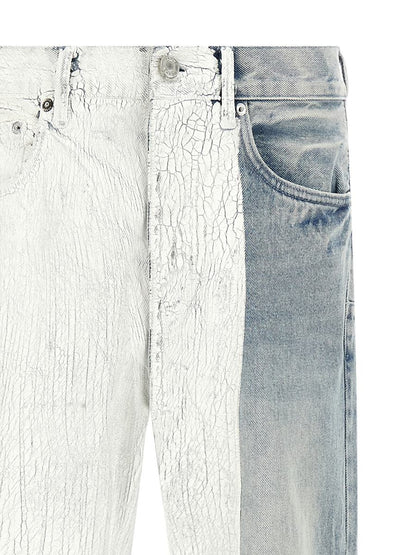 Lila Marke „Crackle Silver“ Jeans