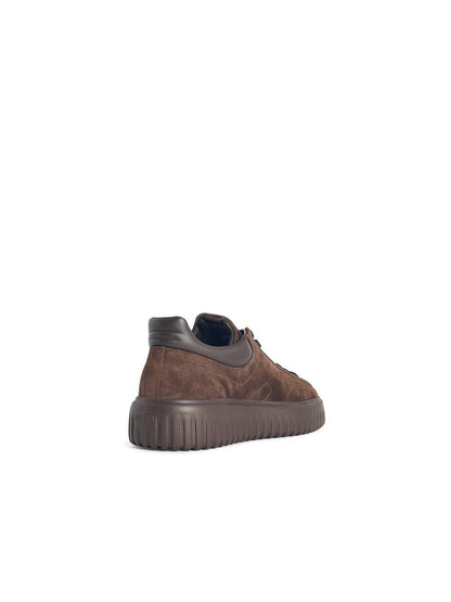 Hogan – H-Streifen-Sneaker aus braunem Wildleder