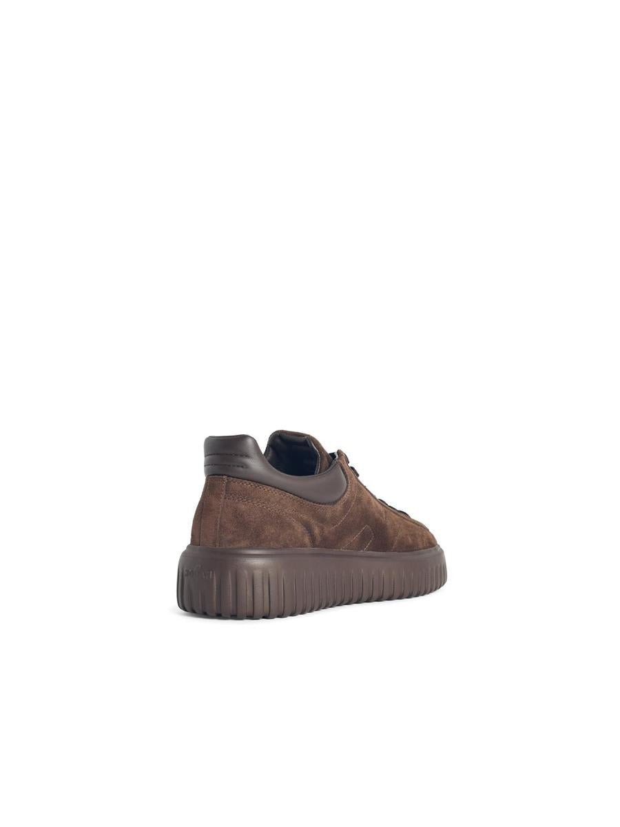 Hogan – H-Streifen-Sneaker aus braunem Wildleder