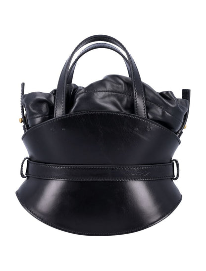 Balmain Shuffle Mini-Ledertasche Schwarz