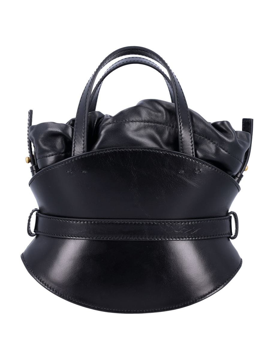 Balmain Shuffle Mini-Ledertasche Schwarz