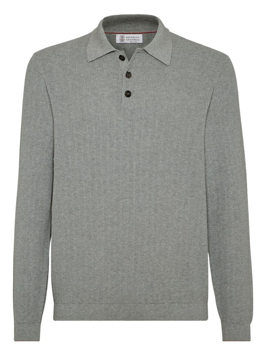 Brunello Cucinelli Poloshirt aus Baumwollstrick