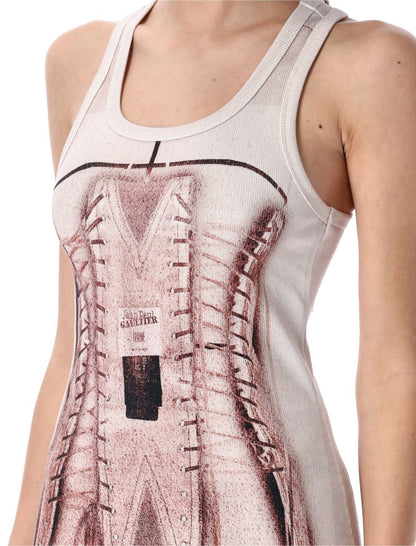 Jean Paul Gaultier Korsett Trompe L'Oeil Strickkleid