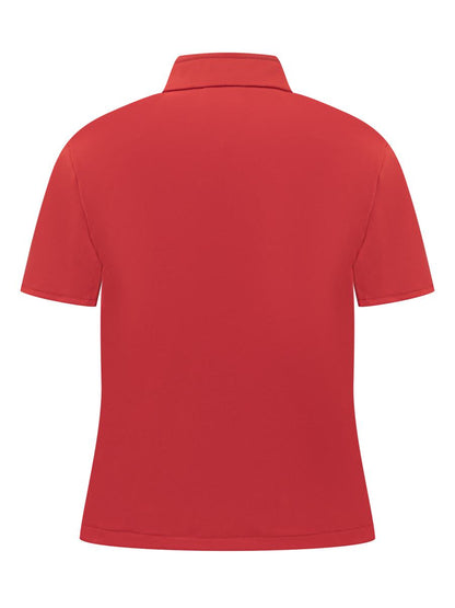 Courrèges Rotes Courrèges-Top mit Reißverschluss vorne