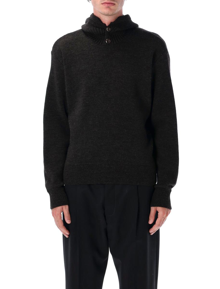 Lemaire – Kapuzenpullover aus Alpakawolle mit Knöpfen