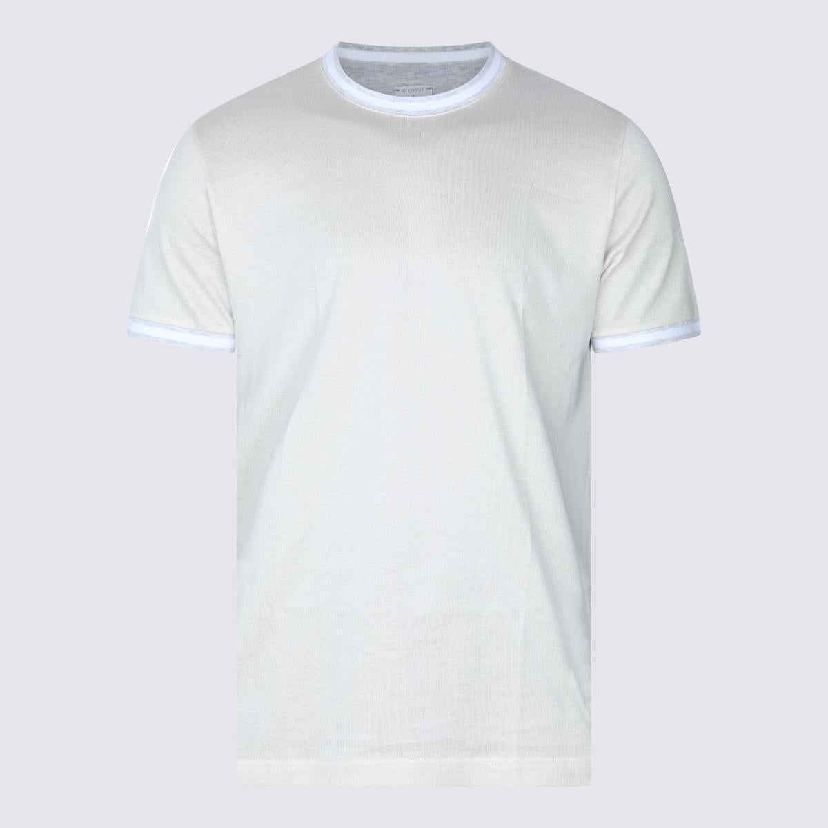 Eleventy – T-Shirt in Beige und Grau