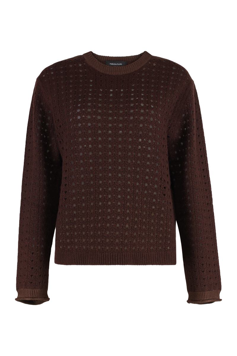 Fabiana Filippi Pullover aus Wollmischung mit Rundhalsausschnitt