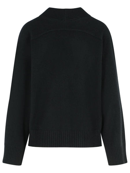 Loulou Studio – Schwarze Kaschmir-Strickjacke