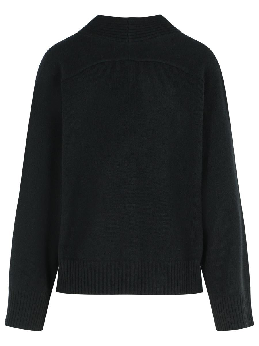 Loulou Studio – Schwarze Kaschmir-Strickjacke