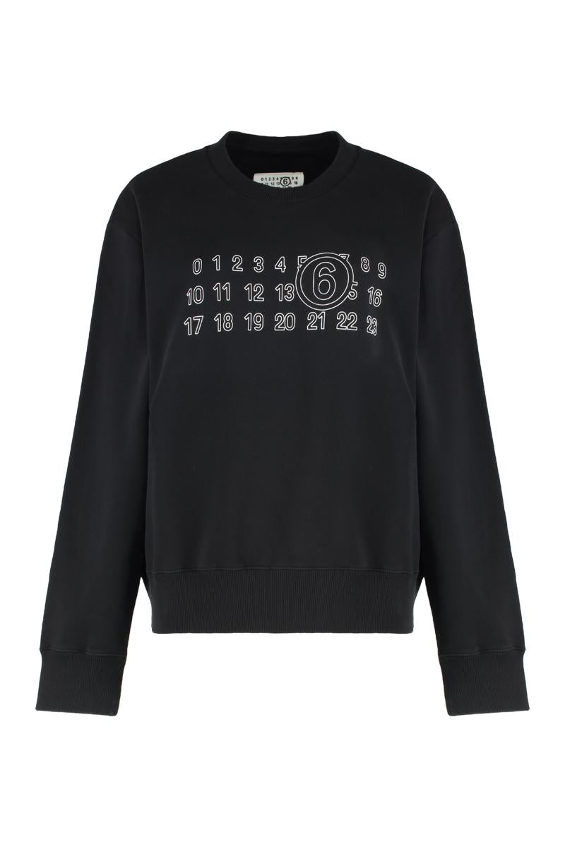 MM6 Maison Margiela Baumwoll-Sweatshirt mit Rundhalsausschnitt