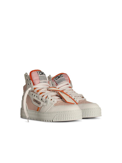 Off-White – 3 Off Court – Sneakers aus Ledermischung in Nude