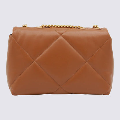 Tory Burch Braune Leder-Umhängetasche