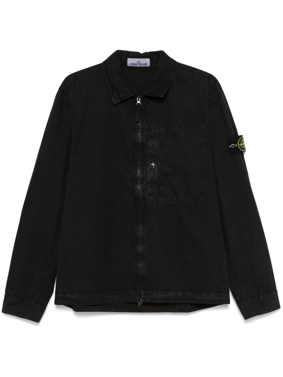 Stone Island Zipper Cotton Overshirt Kleidung
