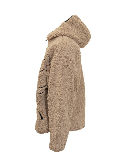 Diesel Diesel Herren Teddy Zip Logo Jacke Beige