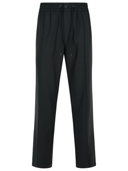 Dolce &amp; Gabbana Schwarze Hose aus Wollmischung