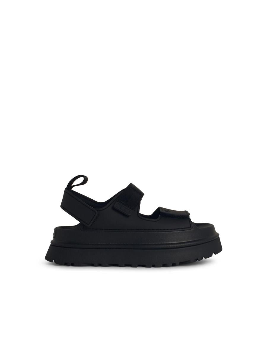 UGG „Goldenglow“ schwarze Gummisandalen