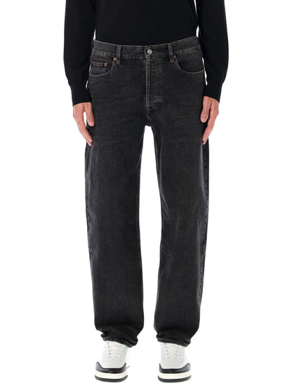Saint Laurent Mick Straight-Leg-Jeans Schwarz