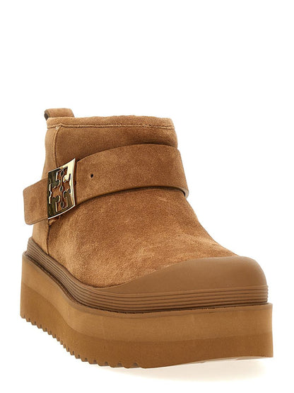 Tory Burch – Ankle Boots „Mellow Shearling Platform“