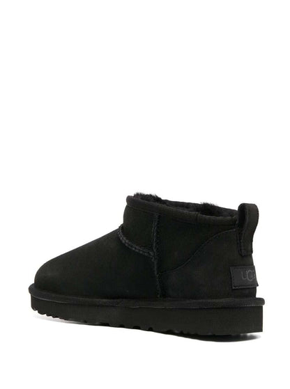 Schwarze „Ultra Mini“-Stiefel aus Wildleder für Damen