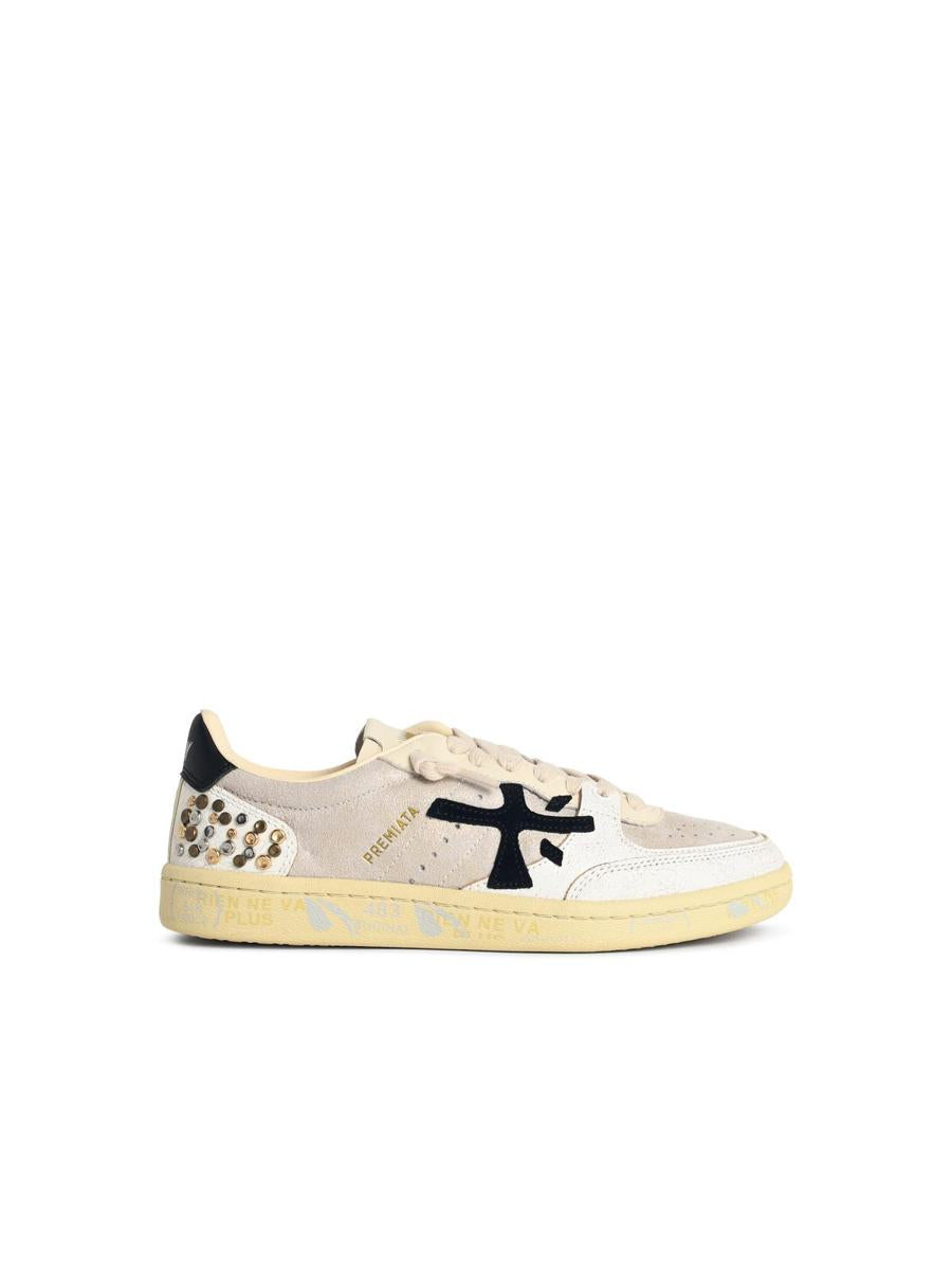 Premiata „Bskt Clay“ zweifarbige Sneakers aus Ledermischung