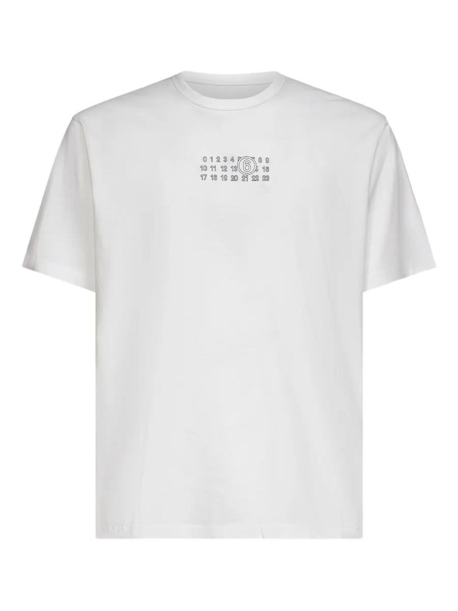 MM6 Maison Margiela – Baumwoll-T-Shirt mit Zahlengrafiken