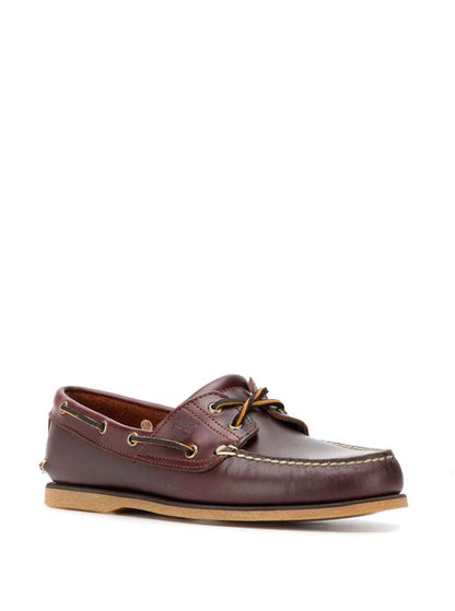 Klassische Boots-Loafer aus braunem Leder für Herren