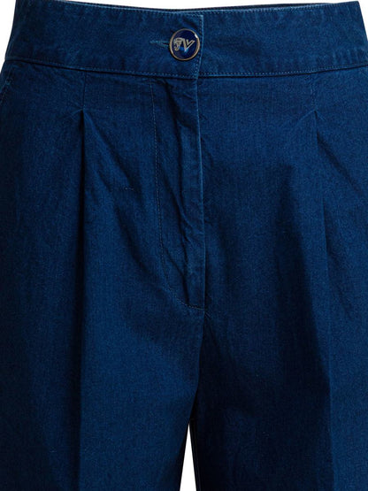 Valentino Garavani Jeans mit weitem Bein und Falten