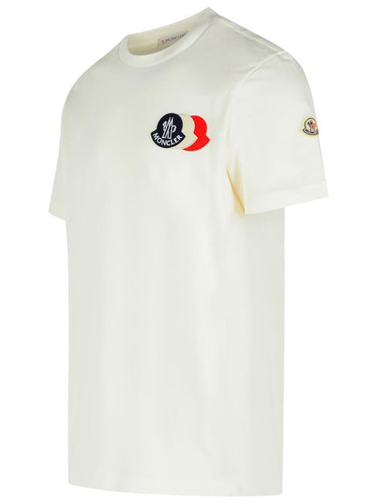 Moncler Weißes Baumwoll-T-Shirt