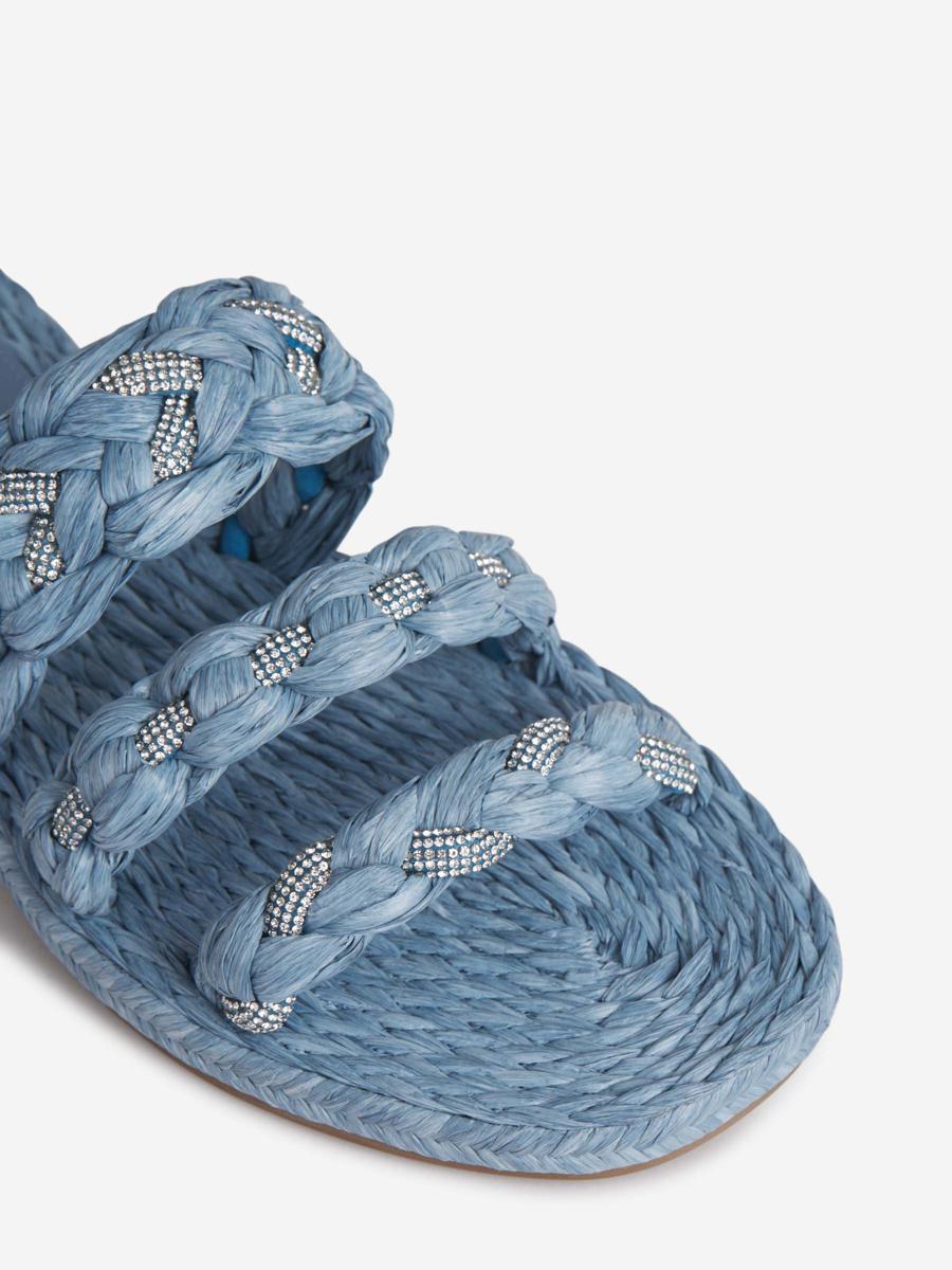 Aquazzura Raffia Coastal Sandale