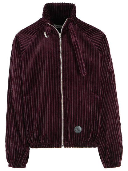 Acne Studios – Burgunderrote Bomberjacke aus Baumwolle