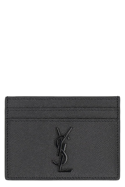 Saint Laurent Cassandre Kartenetui aus Leder mit Logodetail