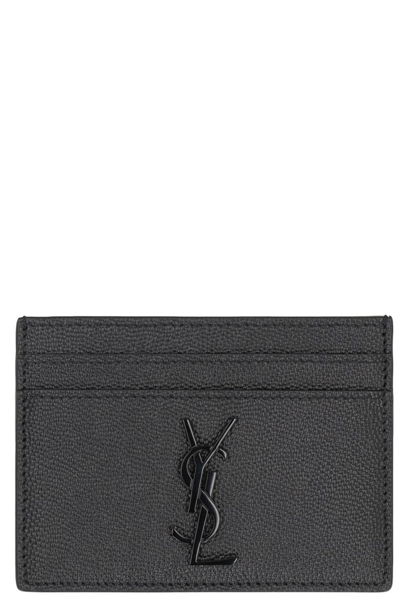 Saint Laurent Cassandre Kartenetui aus Leder mit Logodetail