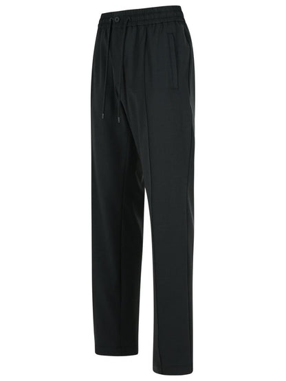 Dolce &amp; Gabbana Schwarze Hose aus Wollmischung