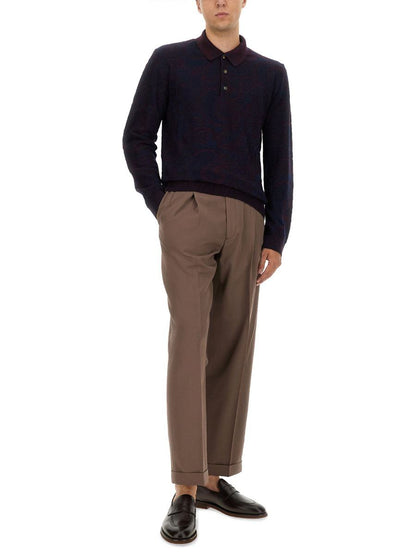 Etro Langarm-Poloshirt