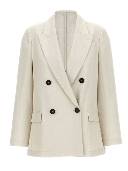 Brunello Cucinelli Lurex-Zweireiher-Blazer