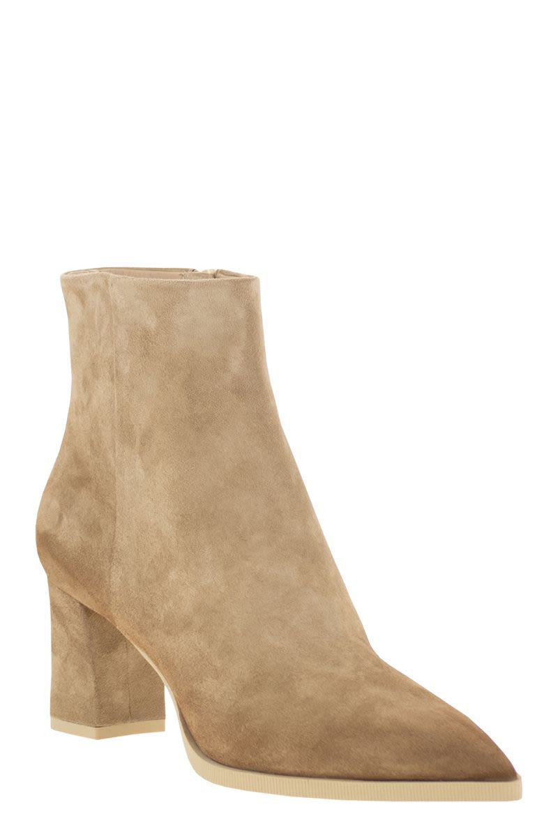 Santoni Wildleder-Stiefeletten mit mittelhohem Absatz