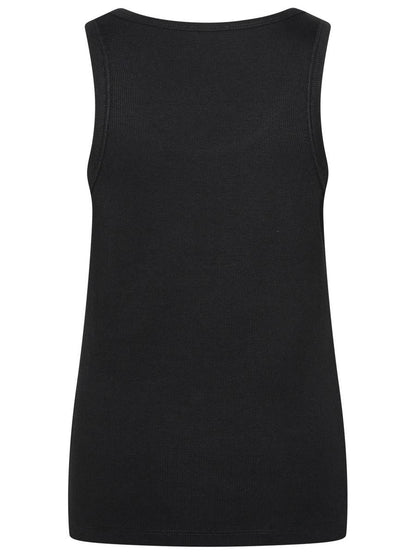 Moncler – Schwarzes Tanktop aus Baumwollmischung