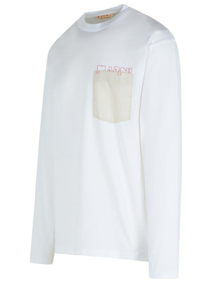 Marni Weißes Baumwoll-T-Shirt